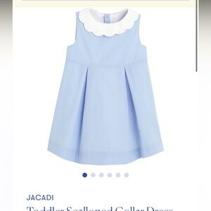 Jacadi Light Blue Scalloped Collar Dress